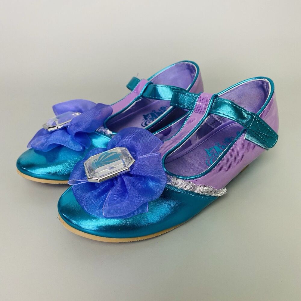 Disney Ariel Little Mermaid Heel Dress Up Shoes Girls Size 13/1 Costume Princess - Picture 3 of 10